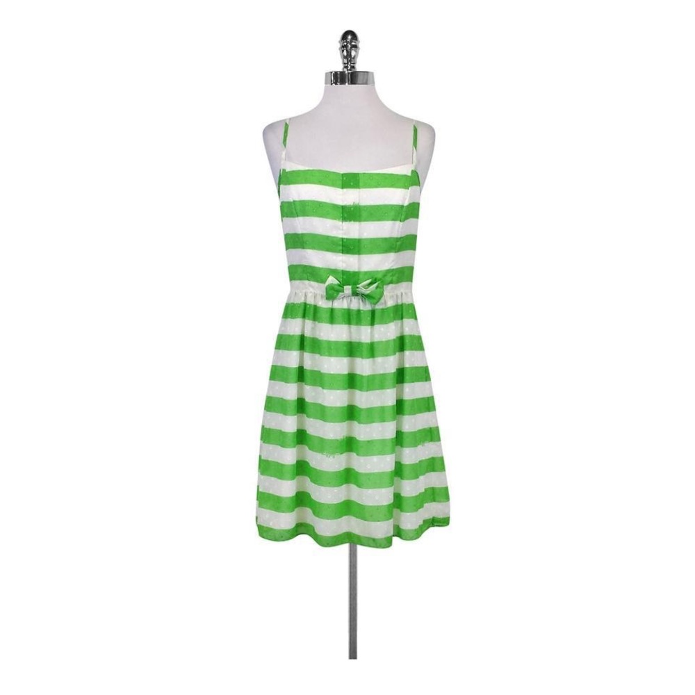 Lilly Pulitzer Green and White Striped Dress